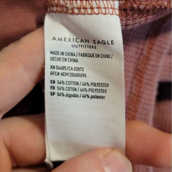 American Eagle Waffle Knit Cropped Tee Size XS - Picture 6 of 10